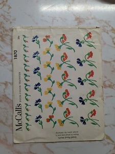 Vintage McCall's 1954 Four-Color Transfer Small Floral Motifs Actual Size 1870 - Picture 1 of 3