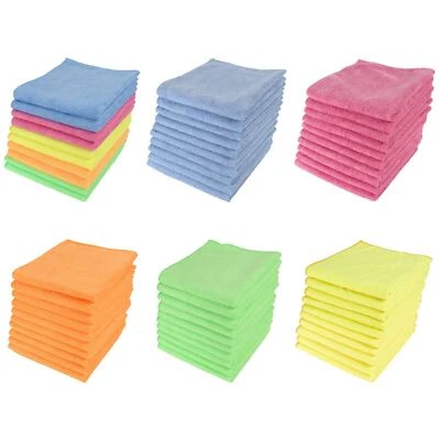 Microfibre Cleaning Cloths 280gsm 40x40cm Professional Non-Abrasive Multi-Colour - Image 1 of 4
