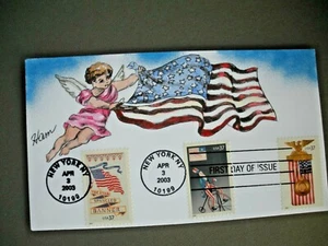 Ham Stars Spangle Banner First Day Cover  Flags all over 2003 - Picture 1 of 1
