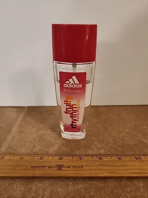 ADIDAS FRUITY RHYTHM para mujer 2,5 oz 75 ml fragancia corporal NUEVA EN BOTELLA DE VIDRIO Foto 1 de 3