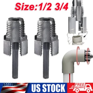 Integrated Internal & External Pipe ThreadingTool, PVC PipeThreader Kit 1/2+3/4 - Picture 1 of 18