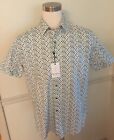 NWT Robert Graham Men’s Short Sleeve S/S Shirt Tiny Airplanes XL Oriole Pilot