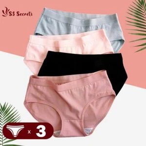 3pcs Pantaletas Femeninas Blummers Calzones Para Mujer De Algodon Comodas - Picture 1 of 43
