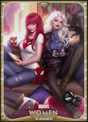 Mary Jane & Black Cat Women of Marvel Award - Topps Marvel Collect Digital card - Image 1 of 4