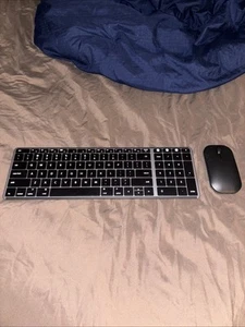 Seenda Wireless Keyboard and Mouse Bundle Gray Bluetooth New No Box - Afbeelding 1 van 3