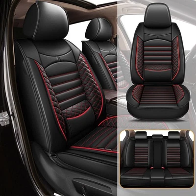 Car 5-Seat Covers Faux Leather Front Rear Full Set For Toyota Corolla 2000-2019 - Image 1 of 4