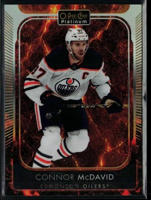 2021-22 O-Pee-Chee Platinum Hot Magma #1 Connor McDavid 042/499 - Image 1 of 2