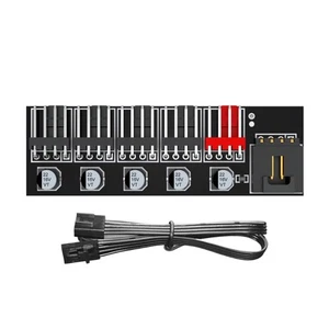 Case Fan Controller 5 Way 4Pin Splitter 4-pin Cable Durability Circuit Board - Picture 1 of 8