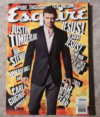 JUSTIN TIMBERLAKE COVER ESQUIRE MAGAZINE OCTOBER 2011 VINTAGE RARE MEMORABILIA   Foto 1 de 4