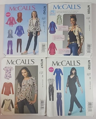 McCall Sewing Patterns Lot Of 4 Brand New Uncut 7042 7055 7247 7292 - Image 1 of 4