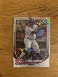 1017091 - 2025 Bowman Chrome Mega MOISES BALLESTEROS RC #42 MOJO REFRACTOR Cubs - Picture 1 of 2