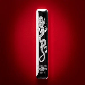 Barra de plata Lucky Dragon 2025 - Barra de lingotes de plata fina de 8,88 oz .999 #A237 - Imagen 1 de 10