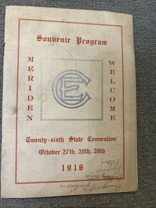 Souvenirprogramm 26. Tagung der CT Christian Endeavor Union Oktober 1916 - Bild 1 von 7
