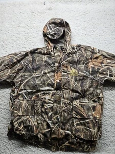 Camo Hunting Jacket Vintage Hodgman Advantage Max-4 HD XXL Brown Full Zip - Picture 1 of 12