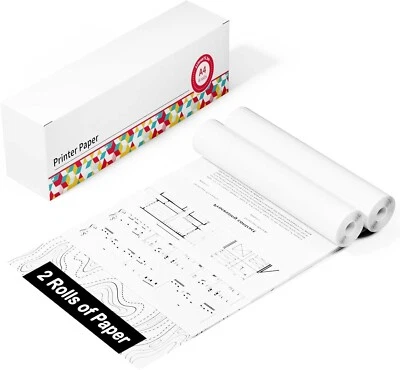 2 Rollen Orignal Thermodruckerpapier A4 Druckerpapier für Phomemo M832 M833 M834