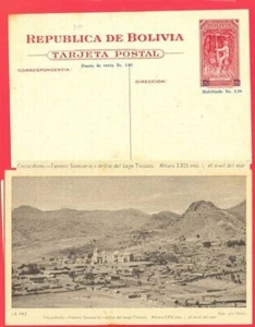 BOLIVIA POSTAL STATIONERY Revalued Picture Post Card MINERALS Mining Mint - Picture 1 of 1