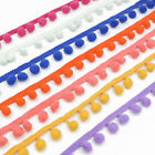 20 Yards 10mm Mini Pom Pom Lace Cotton Ball Lace Trims Sewing Clothing Making 