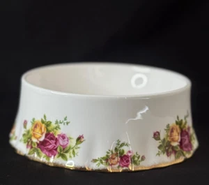 Cuenco de porcelana vintage Royal Albert Old Country Roses para perros - 7,5" - Imagen 1 de 4