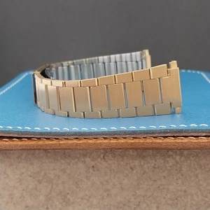 Vintage 1970s 22mm 20mm 19mm Yellow Gold-Tone Speidel Bar-Link Unused Watch Band - Picture 1 of 9