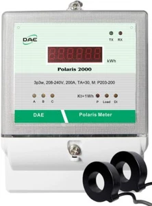 DAE P203-200-S KIT, UL, kWh Meter, 3P3W(3 hot no N), 200A, 208/240v, 2 Solid CTs - Picture 1 of 6