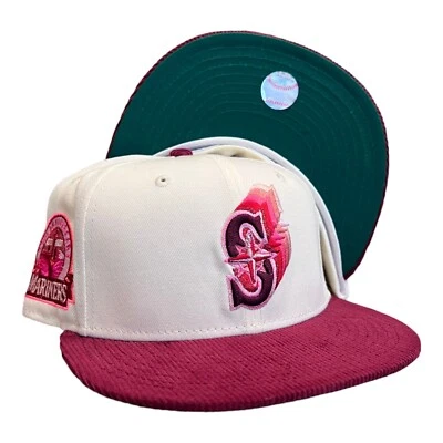 New Era Seattle Mariners 59FIFTY Gorra 30º Año Parche Pana Visera 7 1/2 Foto 1 de 4