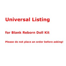 Universal Listing for Unpainted Reborn Baby Doll Kit Cloth Body Eyes Supplies
