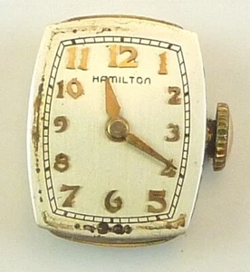 Vintage Hampden Wristwatch Movement - Parts / Repair 12mm x 16mm - Picture 1 of 3