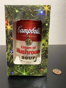 Campbells Soup Kids Collectors 2001 Glass Can Christmas Ornament In Box - Picture 1 of 6
