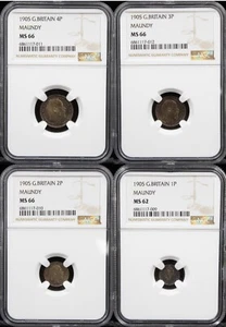 1905 Great Britain Maundy Set 1p,2p,3p,4p NGC (L0909) - Picture 1 of 10