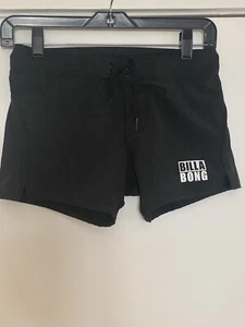 Billabong Girls Black Swim Trunk Shorts Size 10 - Picture 1 of 5