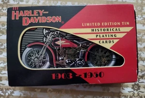 1997 Harley Davidson Motorcycles Historical Playing Cards - 2 Decks in Tin - Picture 1 of 6