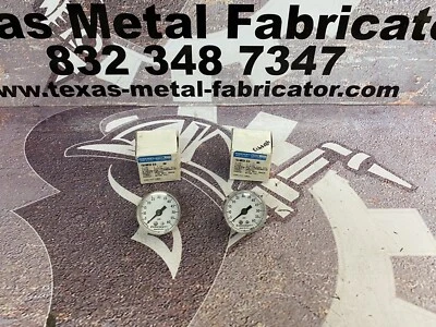 Ashcroft Pressure Gauge 0-60PSI Conn. 1/8” NPT Back Size 1 1/2” 15W1005SH Qty 2  - Image 1 of 4