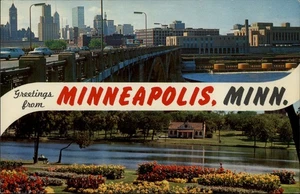 Greetings from Minneapolis,Banner,MN Hennepin County Minnesota Postcard - Picture 1 of 2