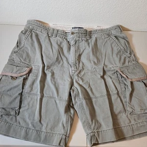 Polo Ralph Lauren Cargo Shorts Men's 42 Gray 10" Inseam 90s/00s Preppy Vintage - Picture 1 of 11