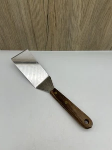 Vintage Robinson Knife Co Spatola Inox Pinza Corta Mini Manico Legno USA 9,5" - Foto 1 di 3
