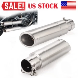 Motorcycle Shorty GP Exhaust Muffler For Indian Scout Sixty Rogue Bobber 15-25 - Picture 1 of 10