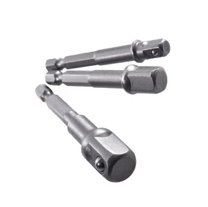 Socket Adapter Set Hex Shank to 1/4" 3/8" 1/2" Impact Driver Drill 3 pcs Color - Picture 1 of 11