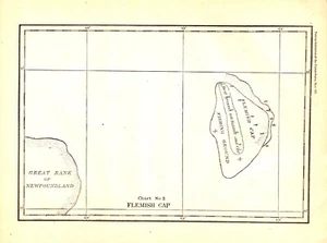 THE FLEMISH CAP, COD FISHERY Antique original nautical map 1887 - Picture 1 of 1