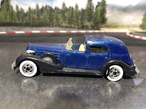 Hot Wheels '35 Classic Cadillac Limo Limousine White Wall Blue 1981 - Picture 1 of 7