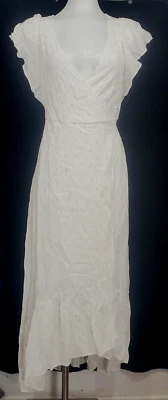 DRAW «Мэгги» макси длина надежном платье белый с золотом хромой закрученный размер маленький новый с Ярлыками - Изображение 1 из 4