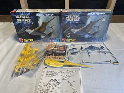 Star Wars Episode I 1999 Naboo Fighter Model AMT ERTL Snapfast 1:48 LOT OF 2 - Image 1 of 4