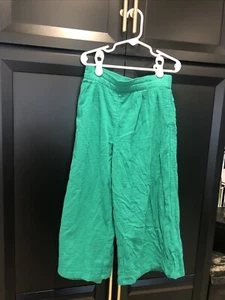 Girls size 6 Janie And Jack Bright Green Wide Leg Pants. Great Condition! - Picture 1 of 5