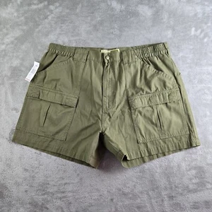 Cabelas Trail Shorts Mens 42 Spanish Green Canvas 5" Hiking Outdoor Cargo NEW - Picture 1 of 14