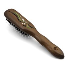 Mont Bleu Hair Brush HBMB-18.5 created with Swarovski® Crystals "Wave Green"