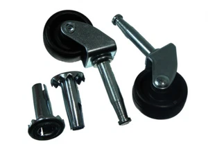 31mm Heavy Duty Peg Fix Single Caster Dolly Wheel Swivel 2 Pair 4 Castors - Picture 1 of 1