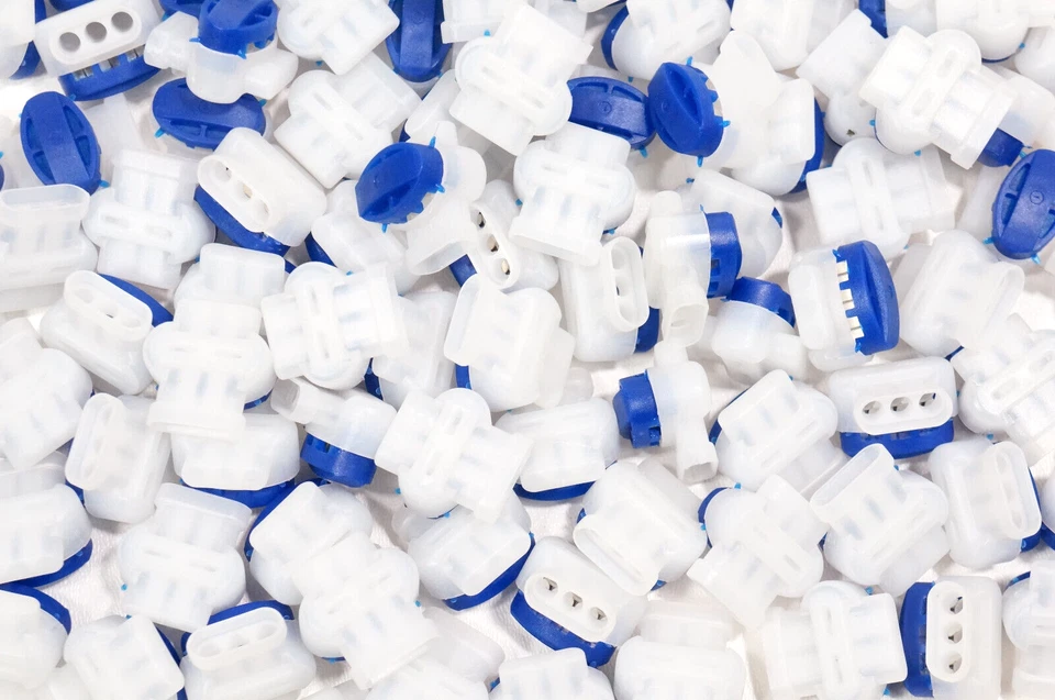 50 pcs 3 Wire Connector Self Stripping Splice 14-22 AWG Fits Scotchlok 3M 314 - Image 1 of 1