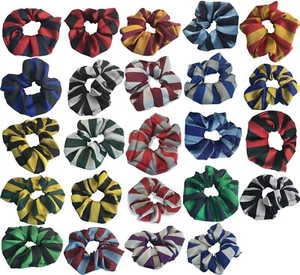 Junior School + High School Uniform Hair Tie Scrunchie Equal Block Stripe - Picture 1 of 25