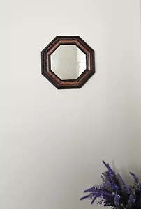 Vintage Arts Ands Crafts Octagonal Mirror - Picture 1 of 5