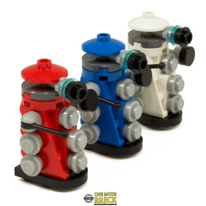 Three Dalek's | Dr Who | LEGO Genuino | Kit Personalizado Dalek Hecho con LEGO Real - Imagen 1 de 2