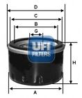 Produktbild - Ölfilter UFI 23.128.00 Anschraubfilter für DELTA AUTOBIANCHI LANCIA 124 128 SEAT